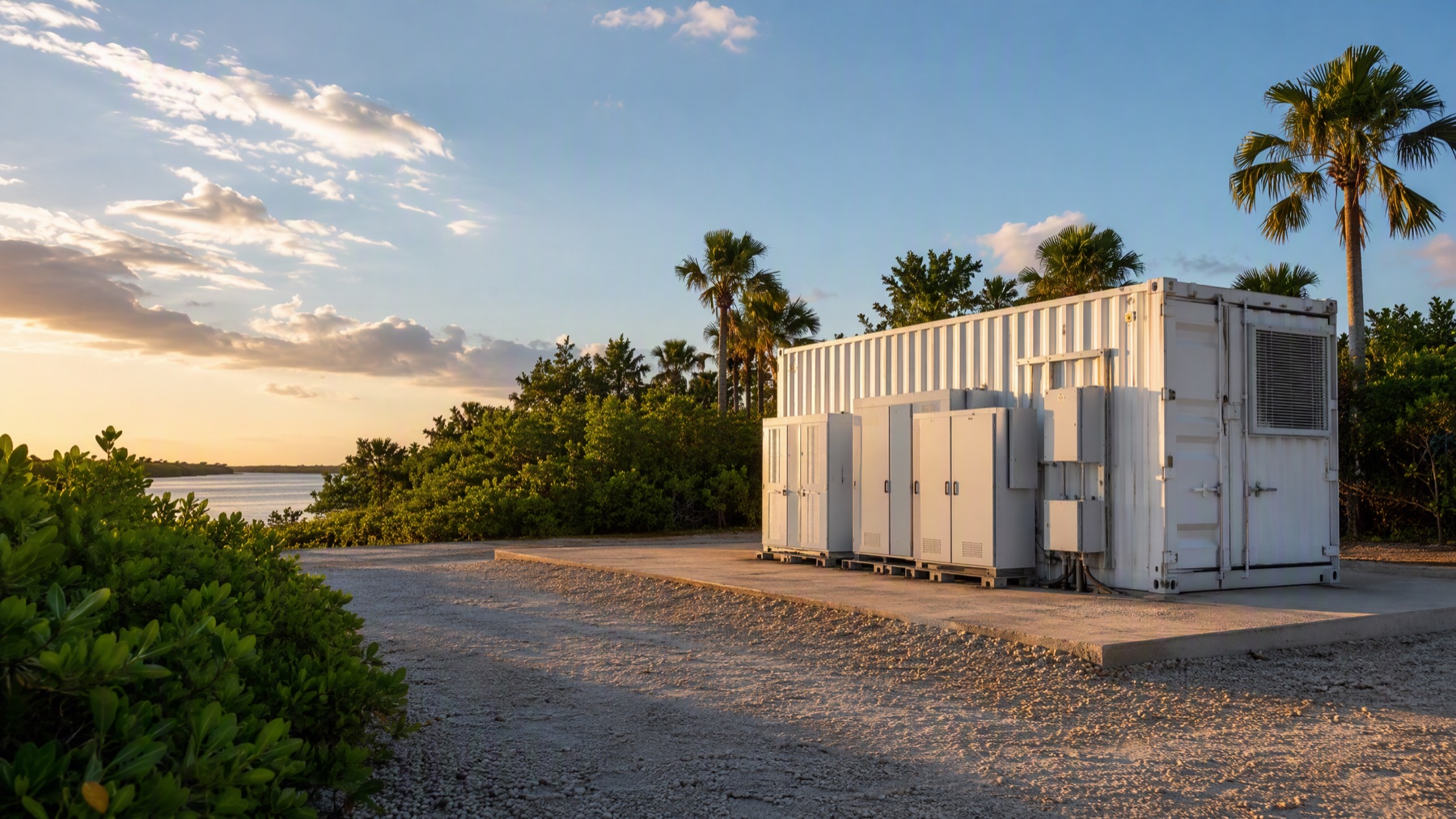 Containerized energy storage supporting a remote microgrid