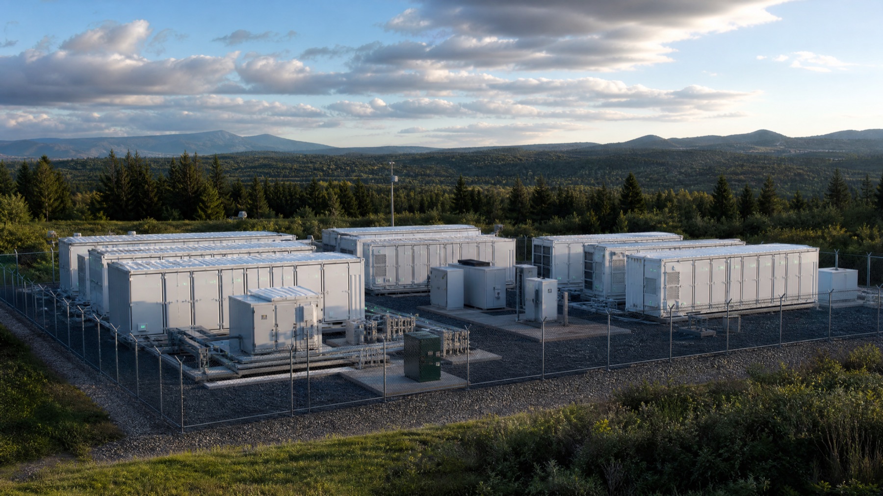 Utility-scale containerized battery energy storage site
